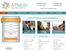 Tablet Screenshot of afamilyhealingcenter.com